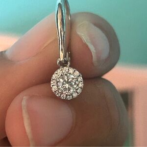 NWT cubic zirconia silver earrings